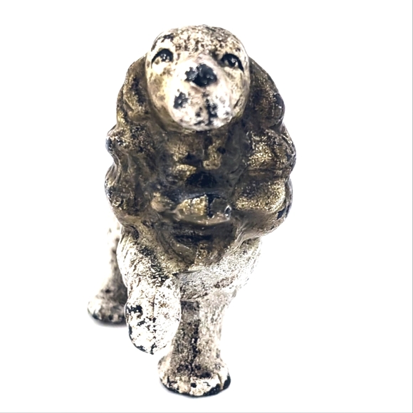 Antique  Hubley Brown and White Cocker Spaniel Cast Iron Dog Statue Door - Picture 3 of 5